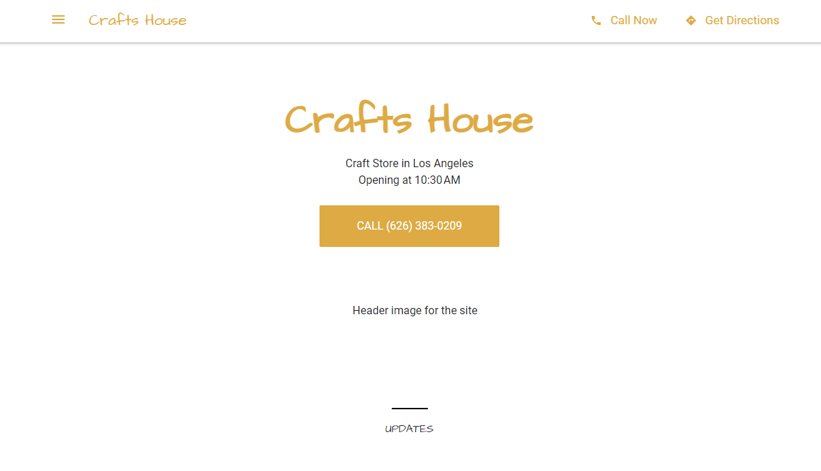Crafts House homepage