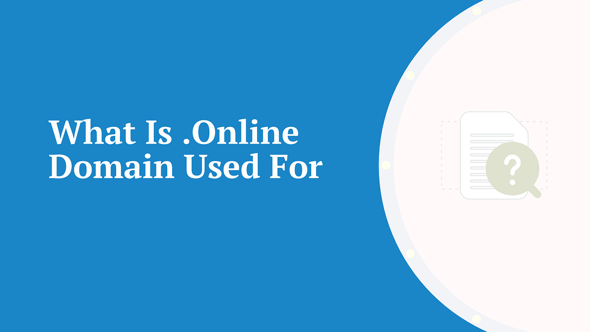 what is .online domain used for.