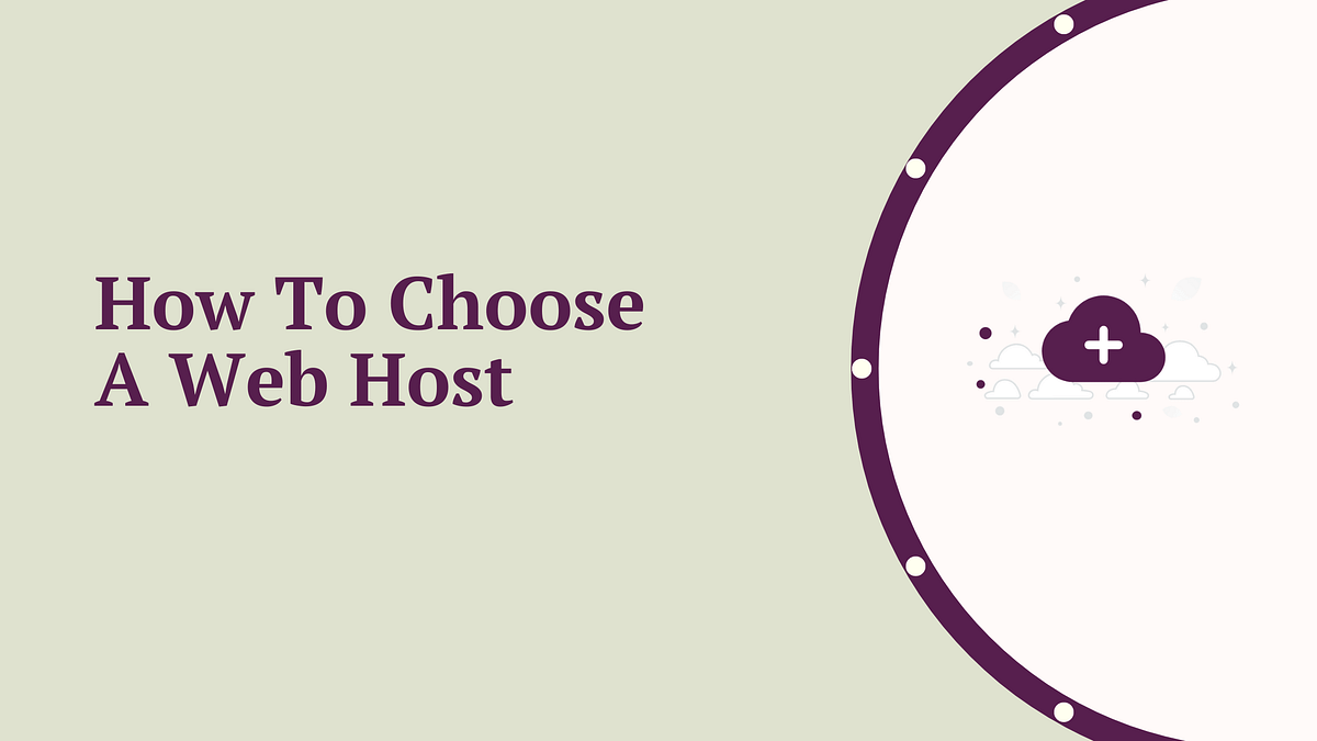 how to choose a web host