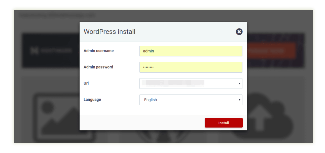 WordPress installation