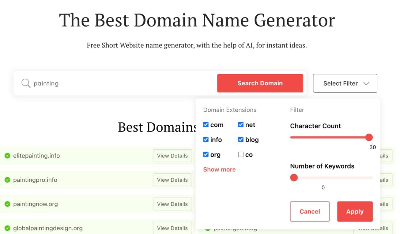 domain art generator 3