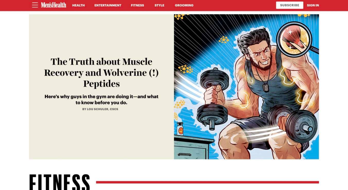 Magazine name generator + ideas: 
Men's Health homepage
