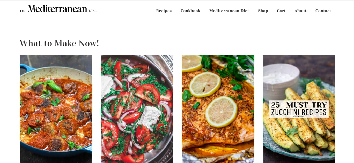 Cuisine-specific food blog example