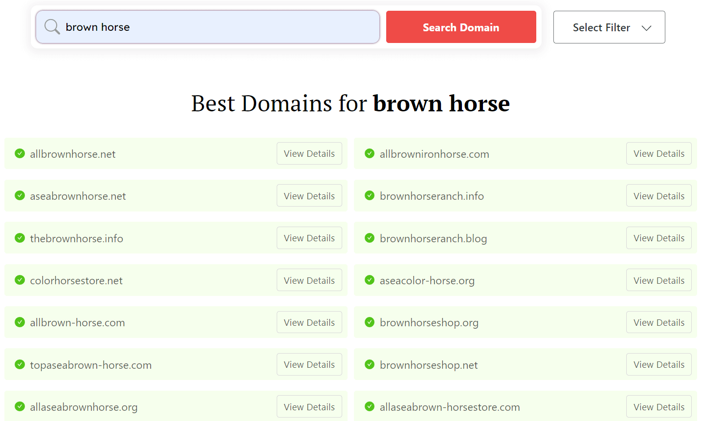horse name generator - brown horse