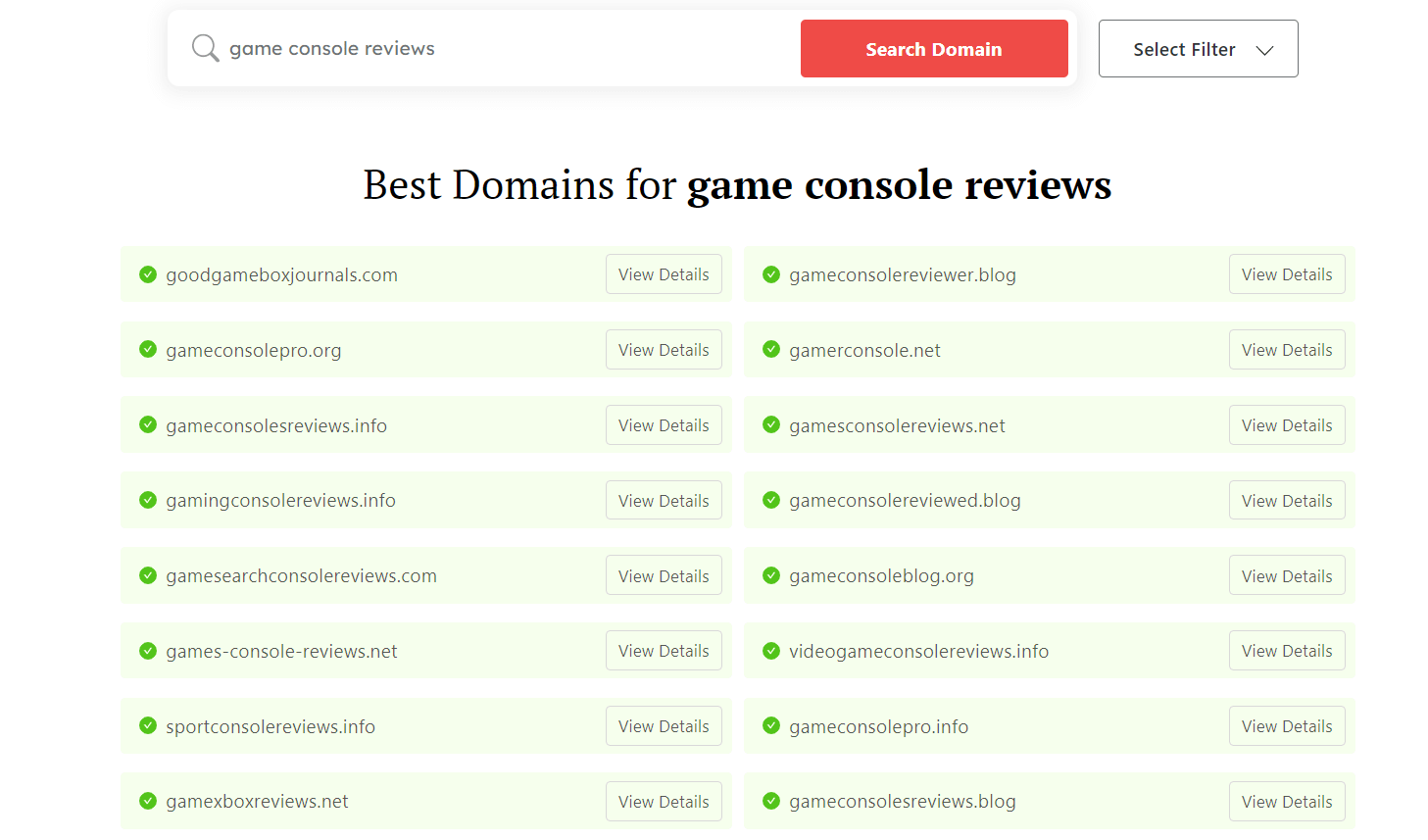 Blog Name Generator: game console reviews search