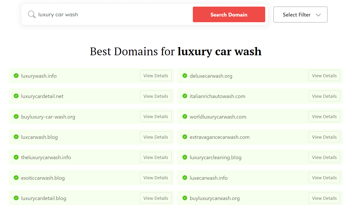 car wash names generator - luxury car wash
