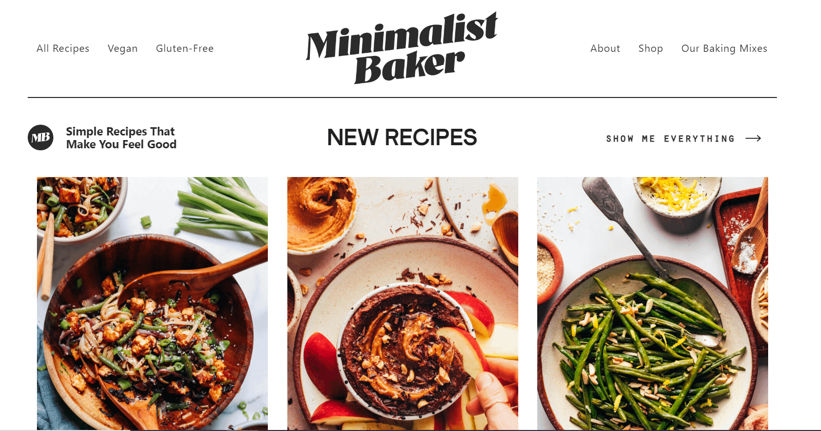 Food blog names generator - Minimalist Baker screenshot