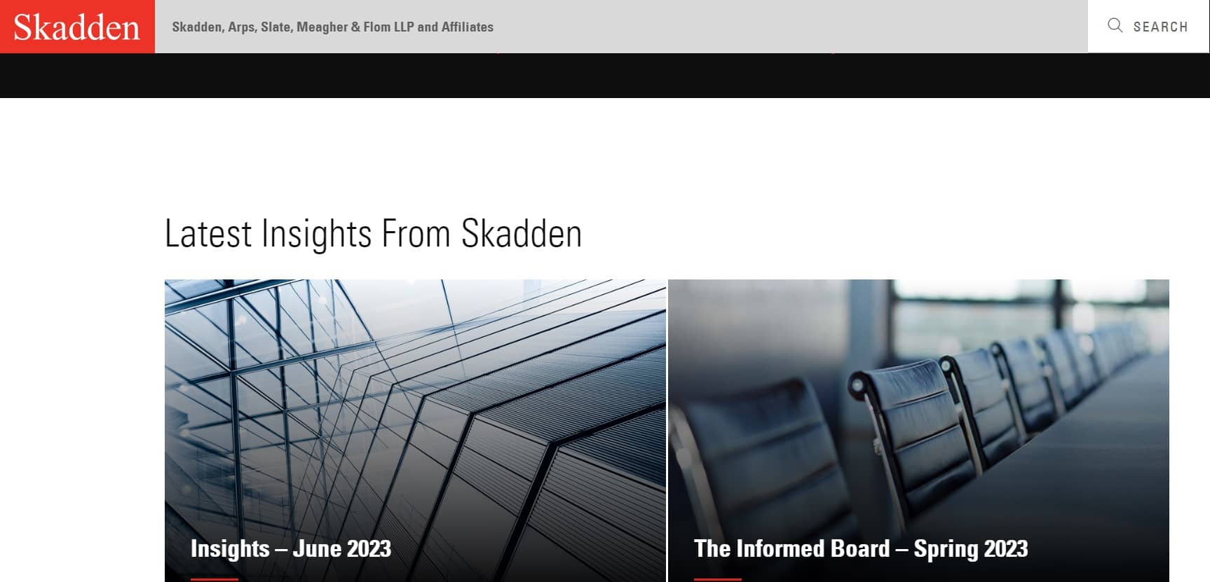 Does your domain name have to match your business name? Not always, and the law firm Skadden, Arps, Slate, Meagher & Flom LLP, who's website is simply skadden.com is proof of that.