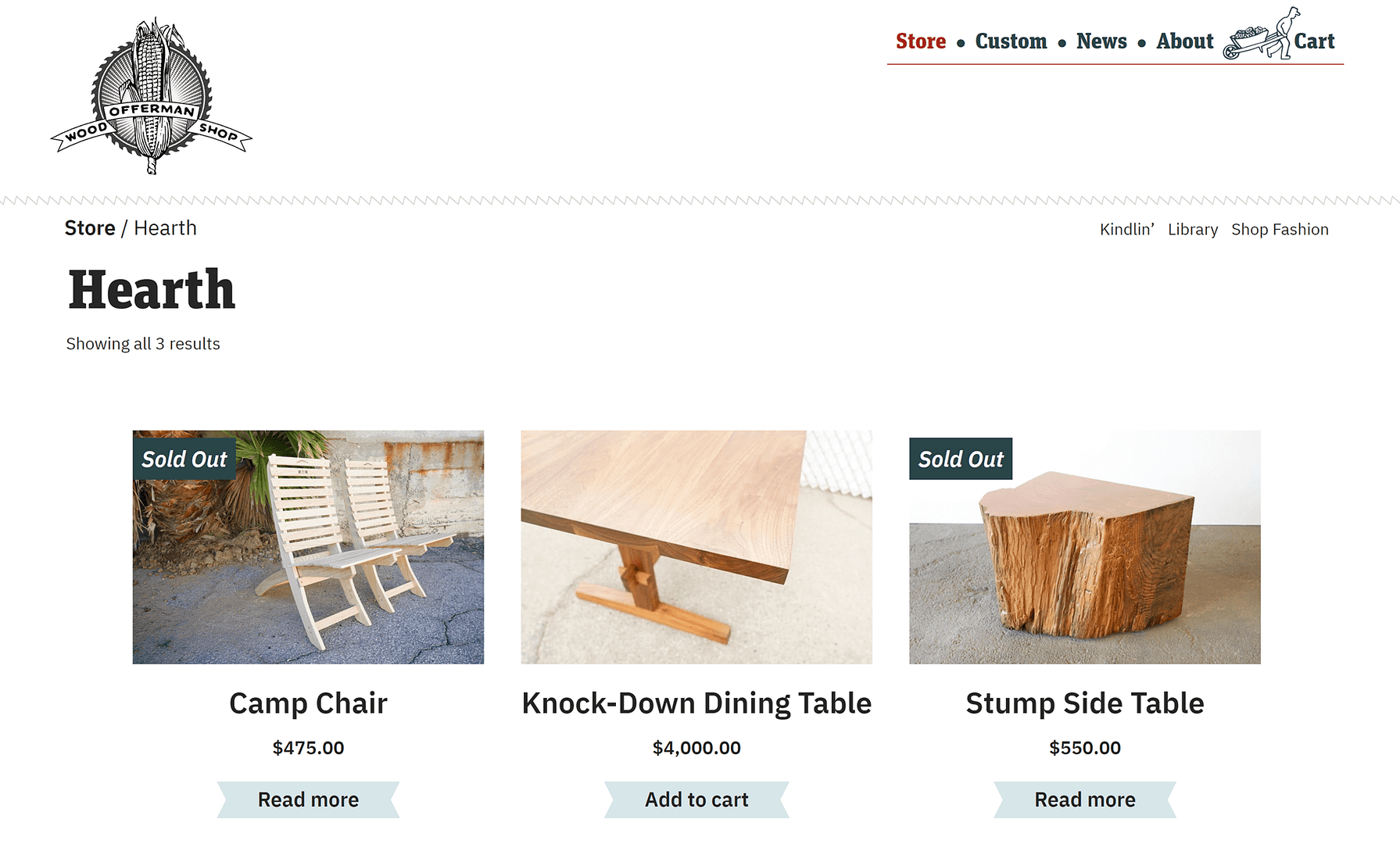 How to create an online store: WordPress store example from Wood Offerman Shop