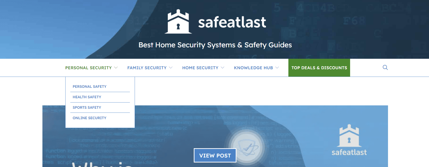 Safeatlast.co screenshot