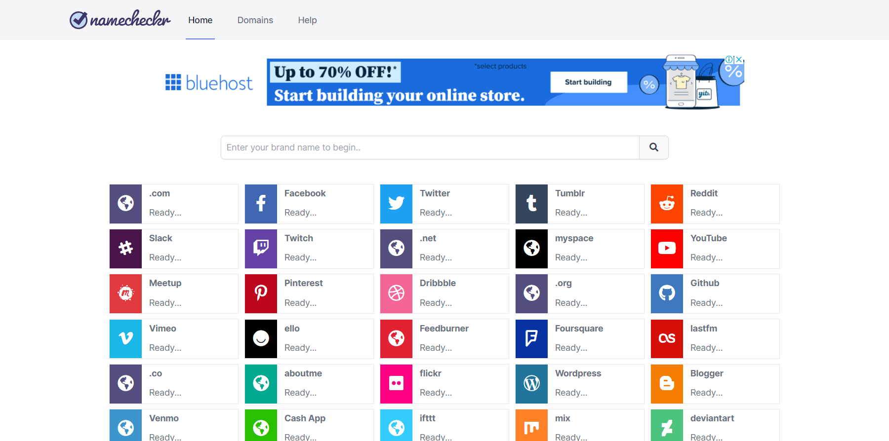 How to choose a domain name: Namecheckr screenshot