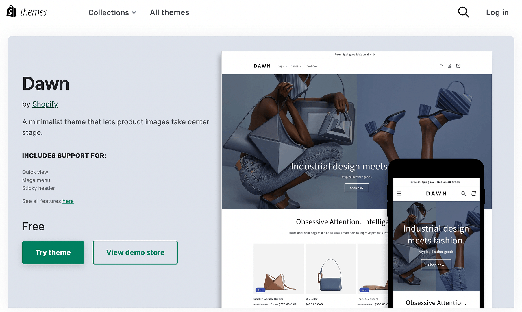 Shopify "Dawn" theme