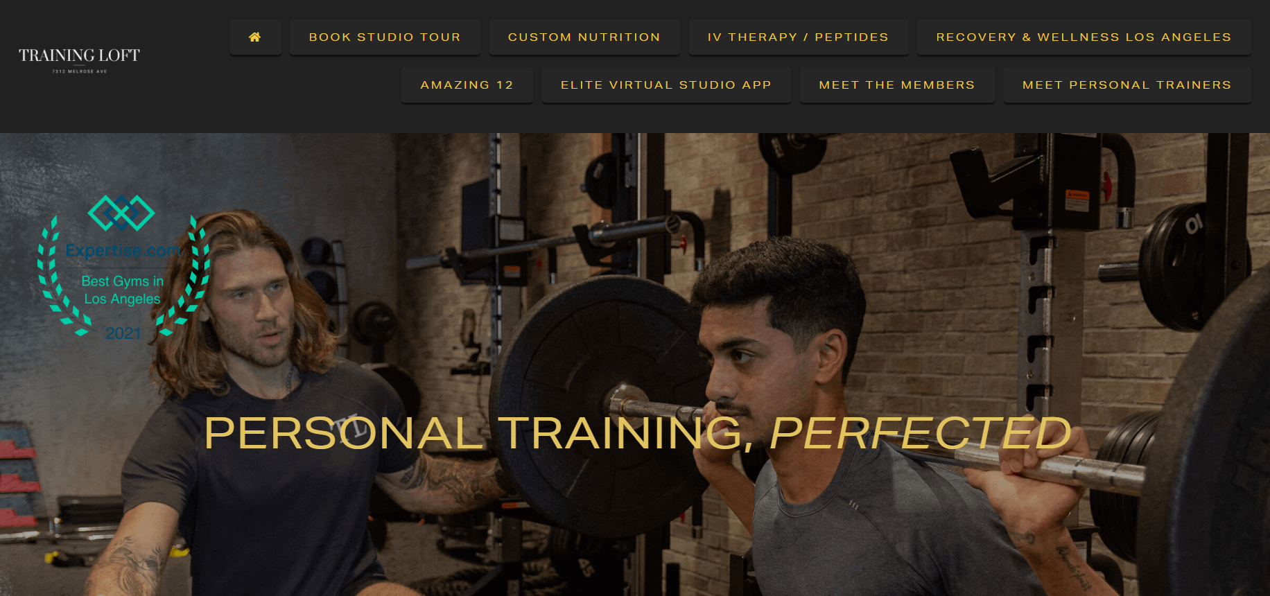 training loft website home page