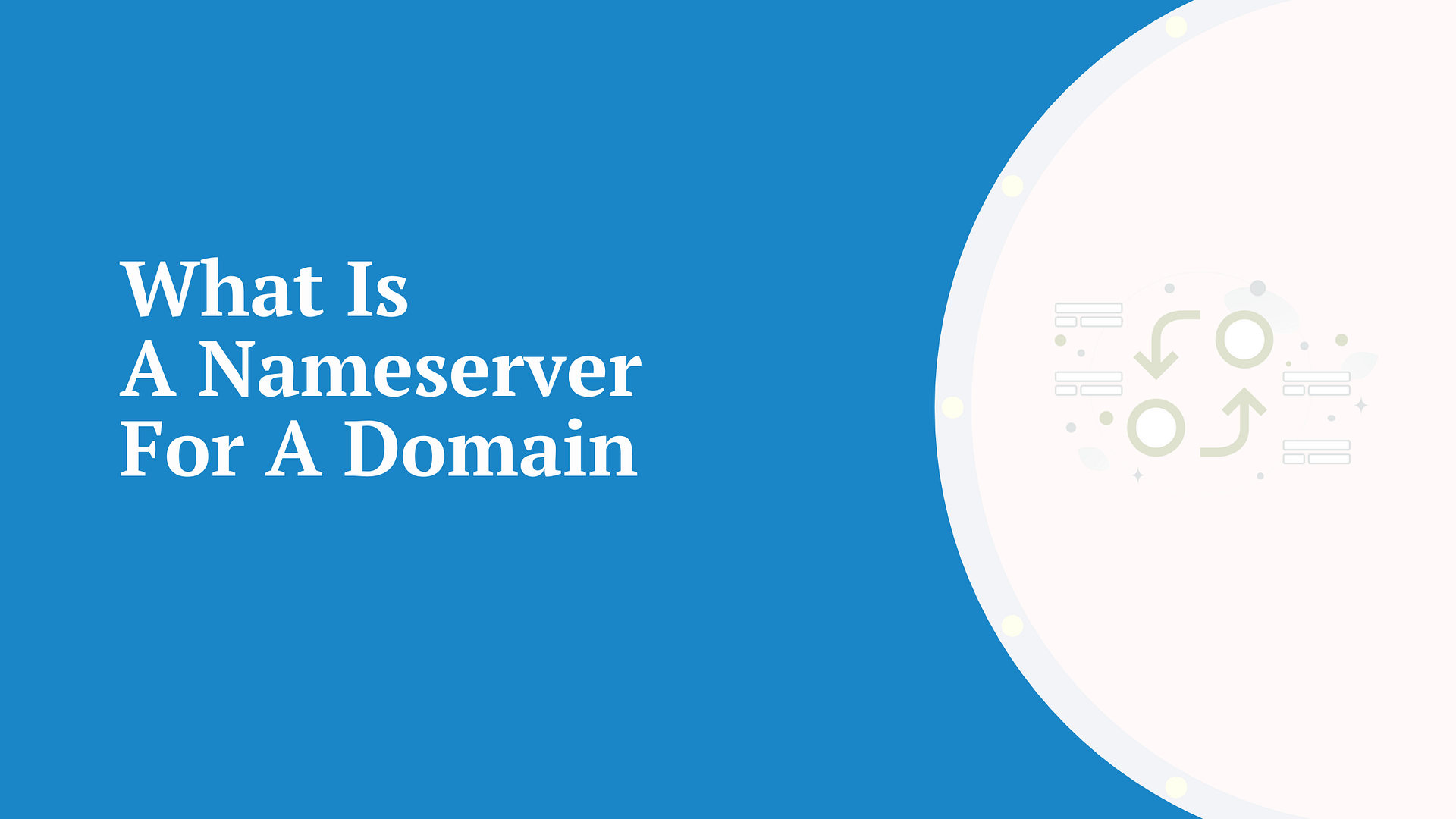 What is a nameserver for a domain.