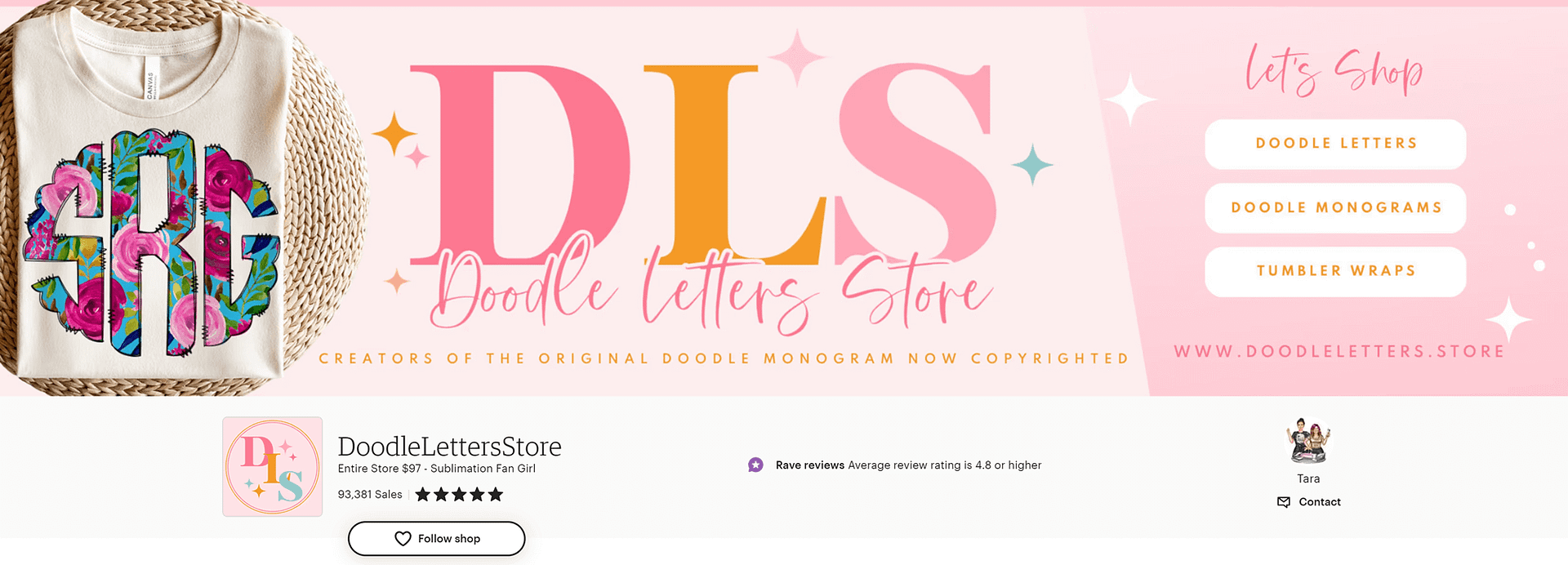 Doodle Letters Store banner