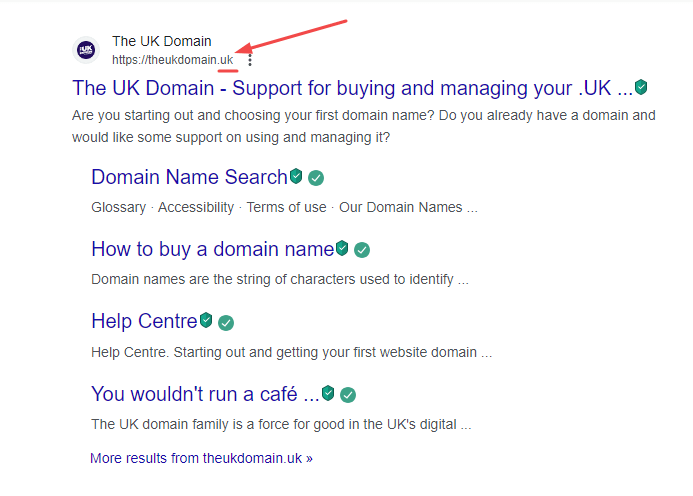 Google search results for theukdomain.uk.