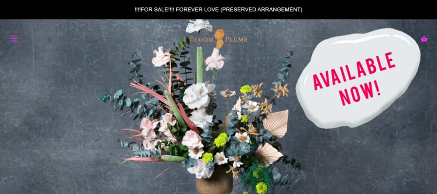 Florist shop name: Bloom & Plume