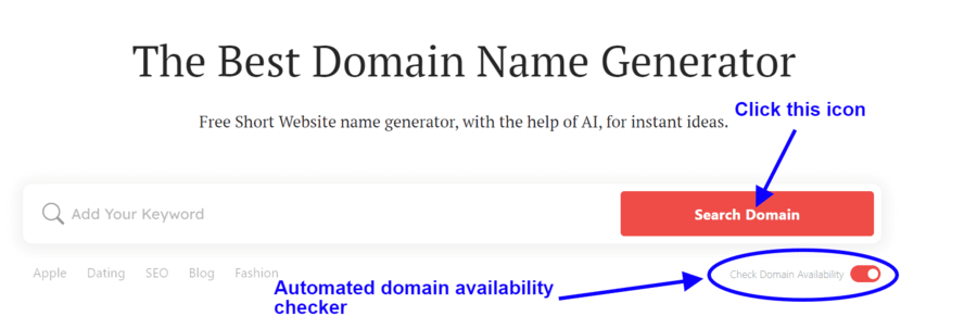 DomainWheel nonprofit name generator
