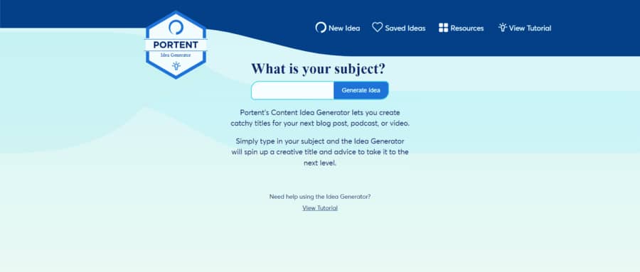 Portent Idea Generator