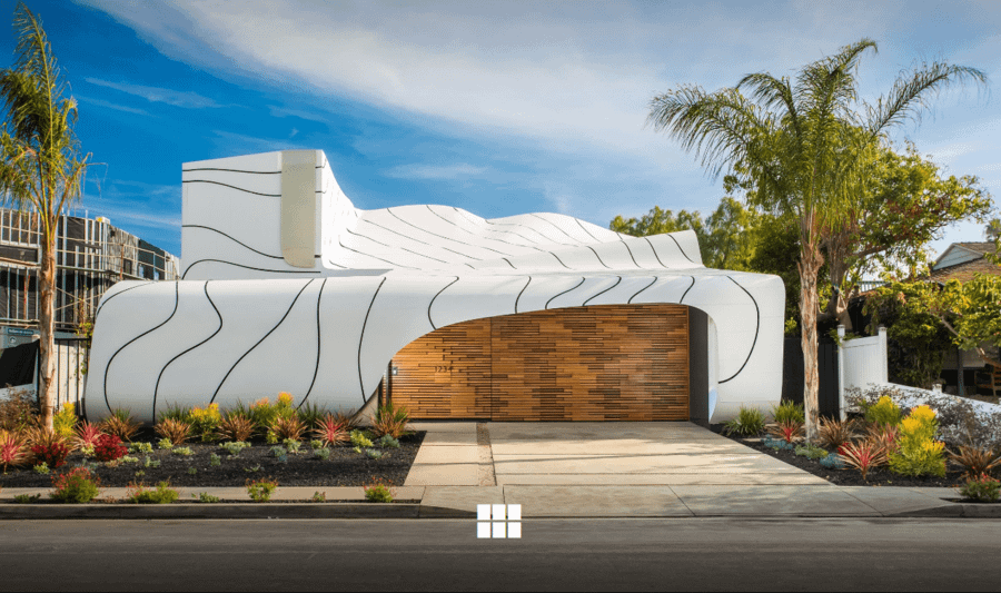 House name ideas: The Wave House example, image from Archello