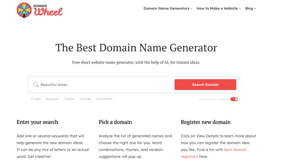 Is my business name taken: how to search for business names in DomainWheel