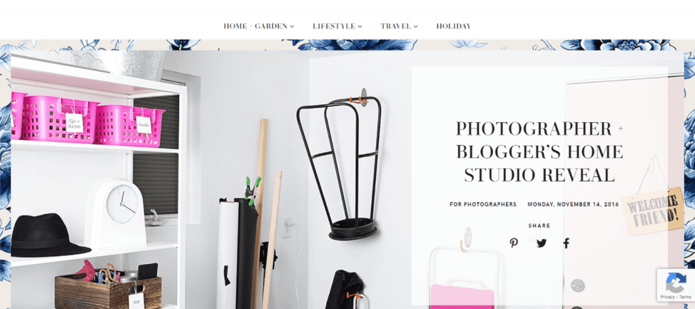 Photography blog ideas: home studio reveal on Diana Elizabeth's blog