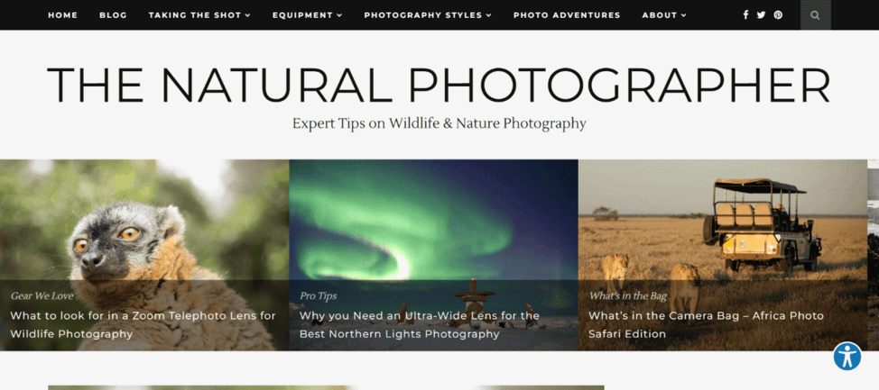 Photography blog ideas: The Natural Photographer Expert Tips