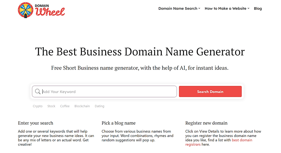 DomainWheel bar name generator