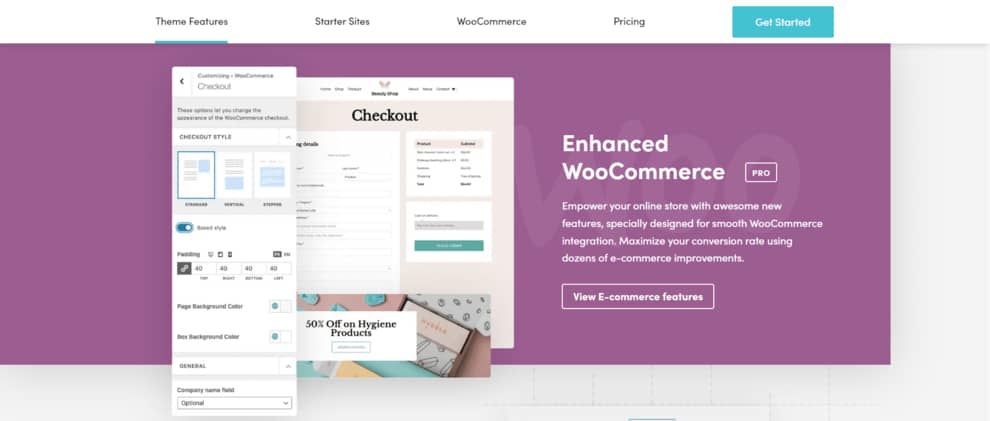A screenshot showing the WooCommerce capabilities of the Neve Pro WordPress theme.