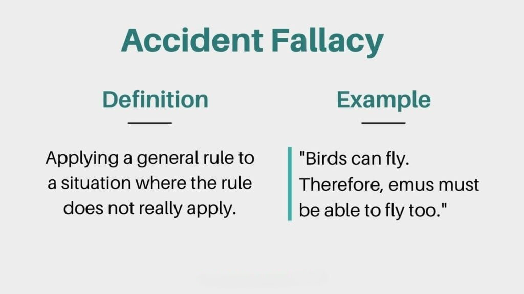 Accident Fallacy - Definition and example
