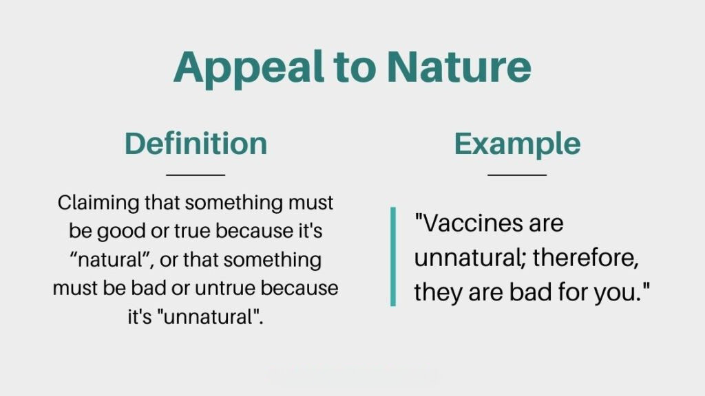 Appeal to Nature - definition and example