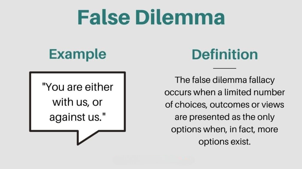 False Dilemma - Example and definition