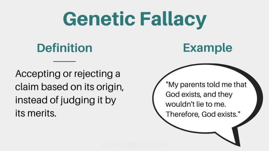 Genetic Fallacy - Definition and example