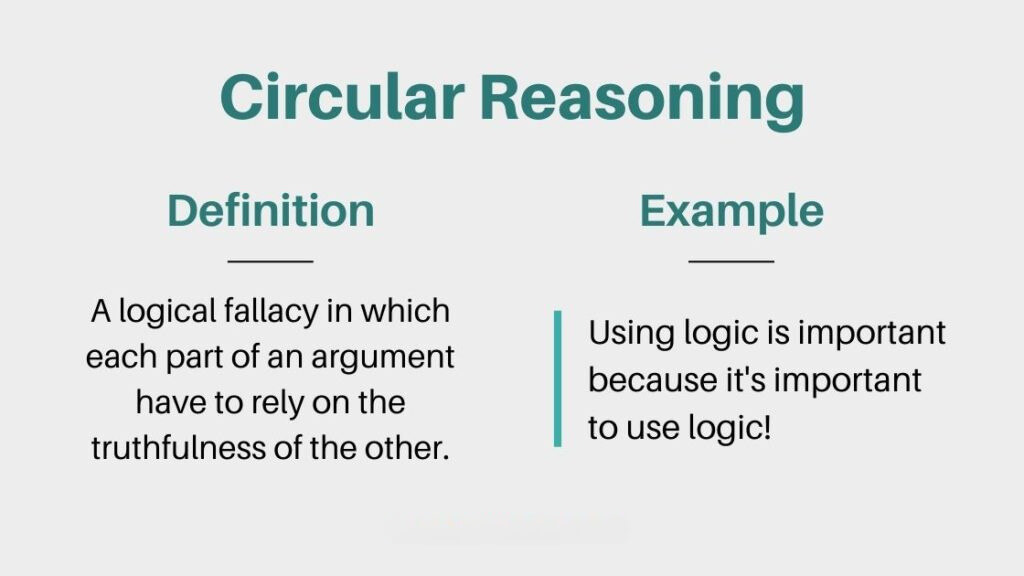 Circular Reasoning Definition And Examples