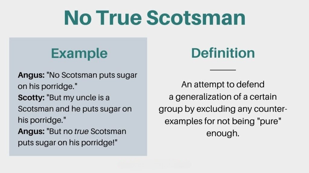 No True Scotsman - Example and definition