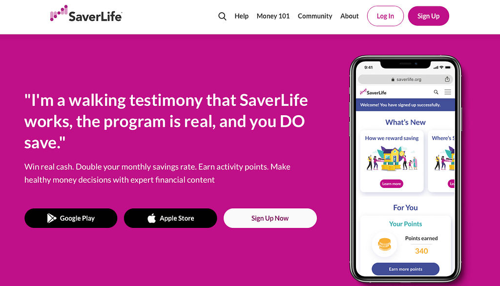 SaverLife Home Page
