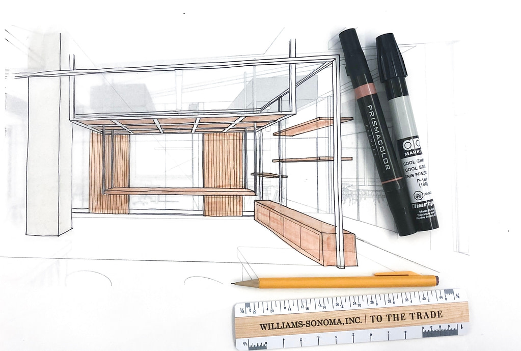 Interior design sketch