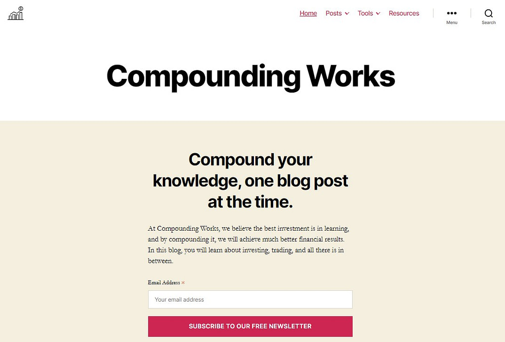 Compounding.Works home page