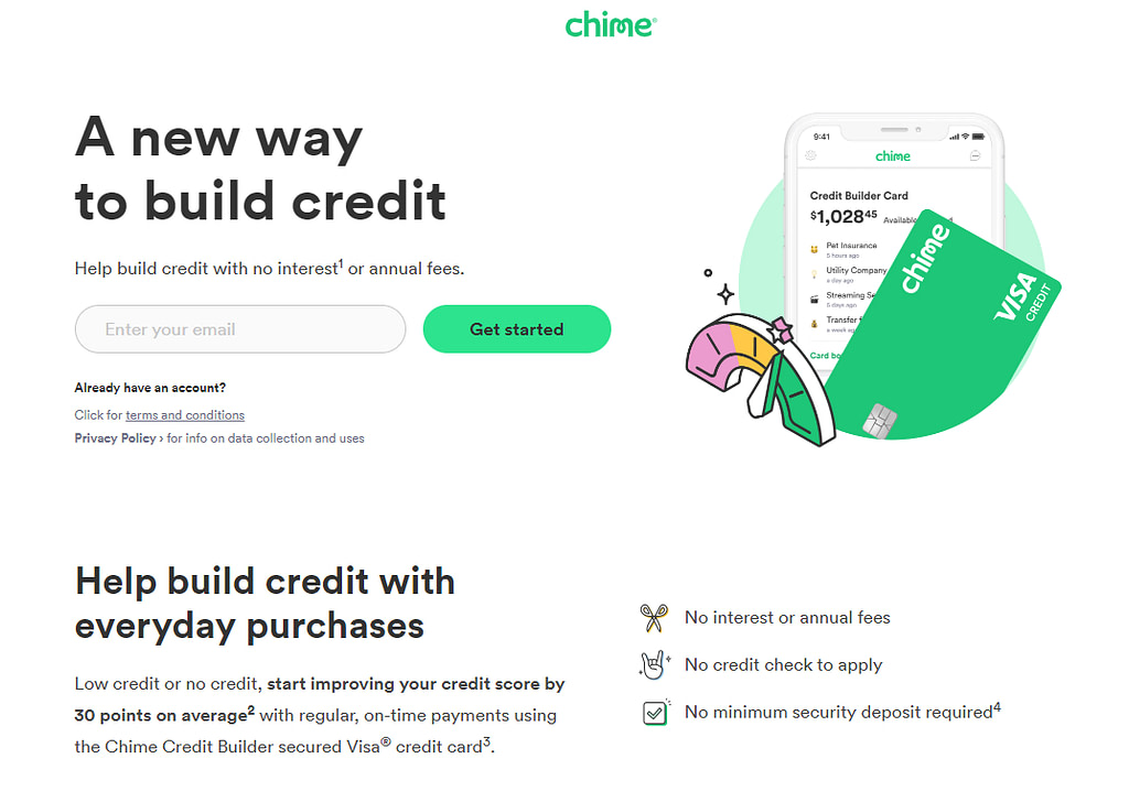 Chime Credit Builder Page