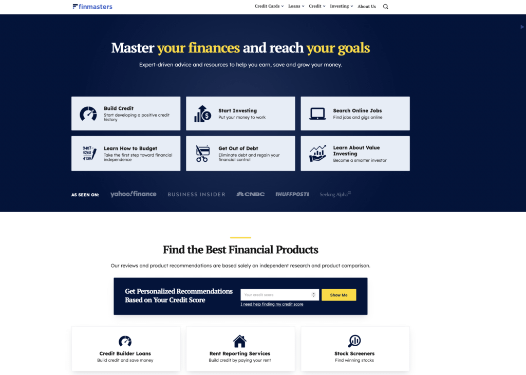 Redesigned home page