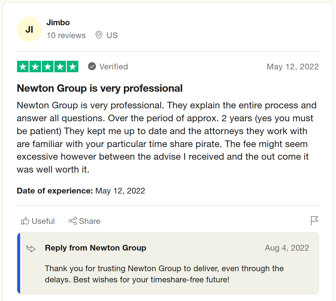 5 star review of Newton Group