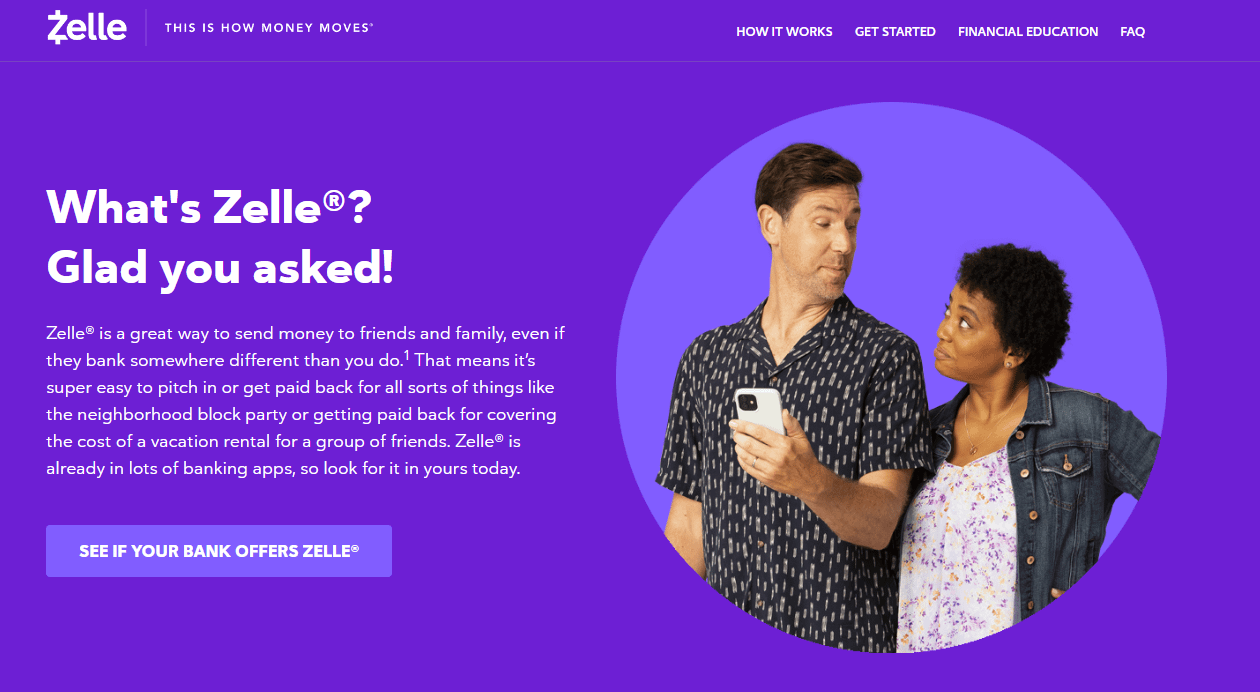 Zelle homepage