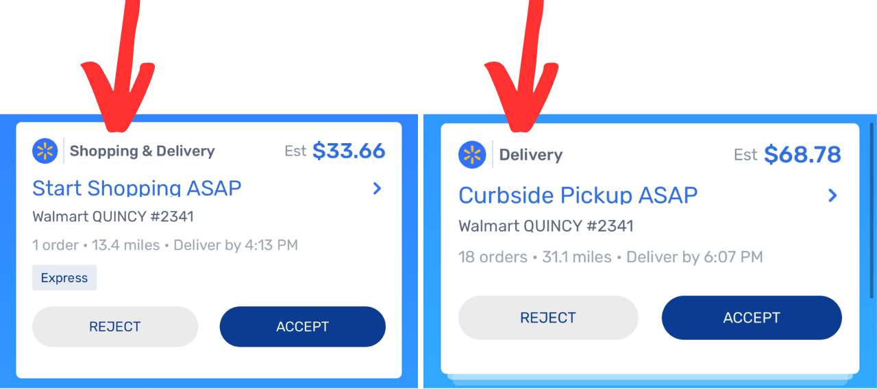  Walmart Spark Orders - curbside pickup and shop and deliver