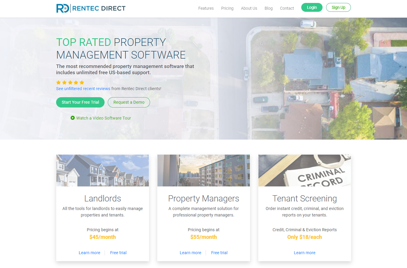 How to pay rent online: Rentec - homepage