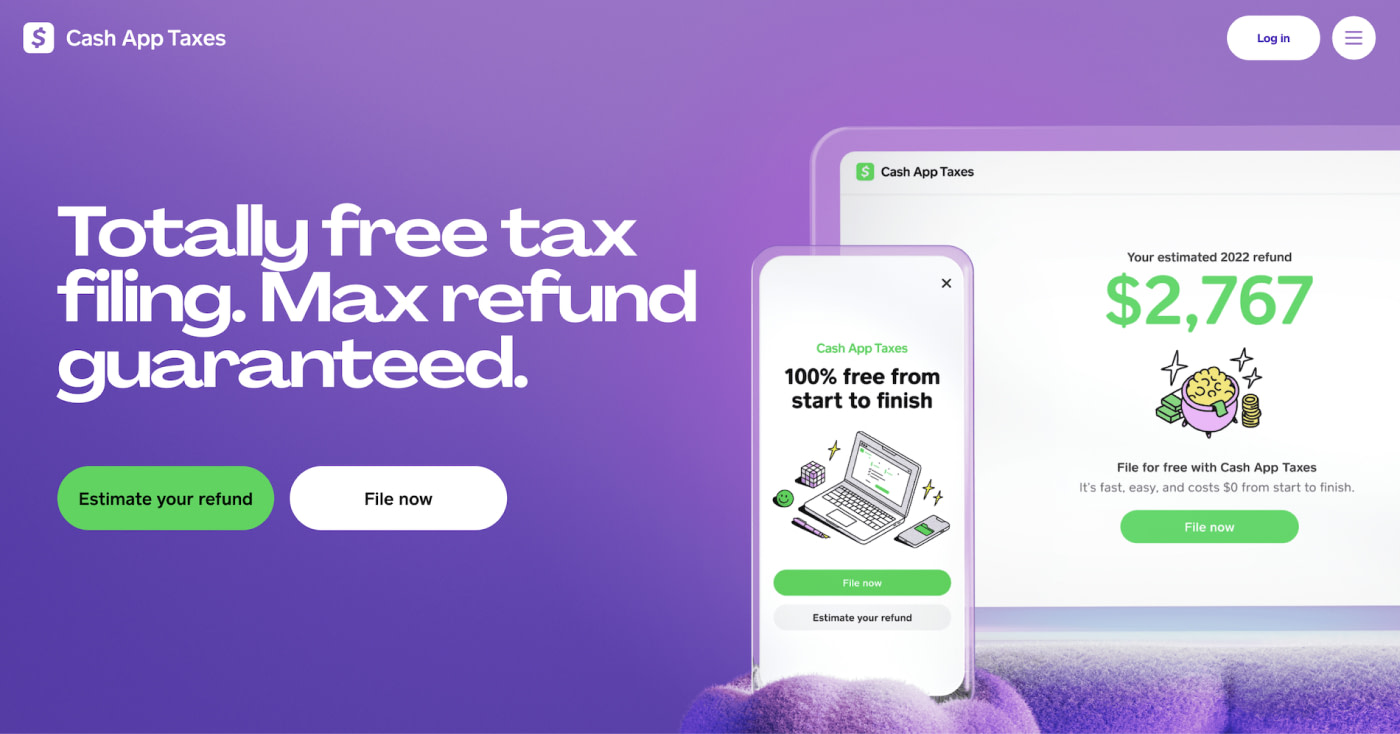 Cash App Taxes page