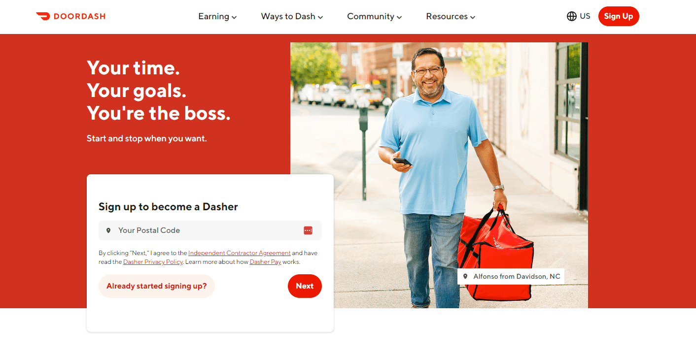 DoorDash become a driver page.png