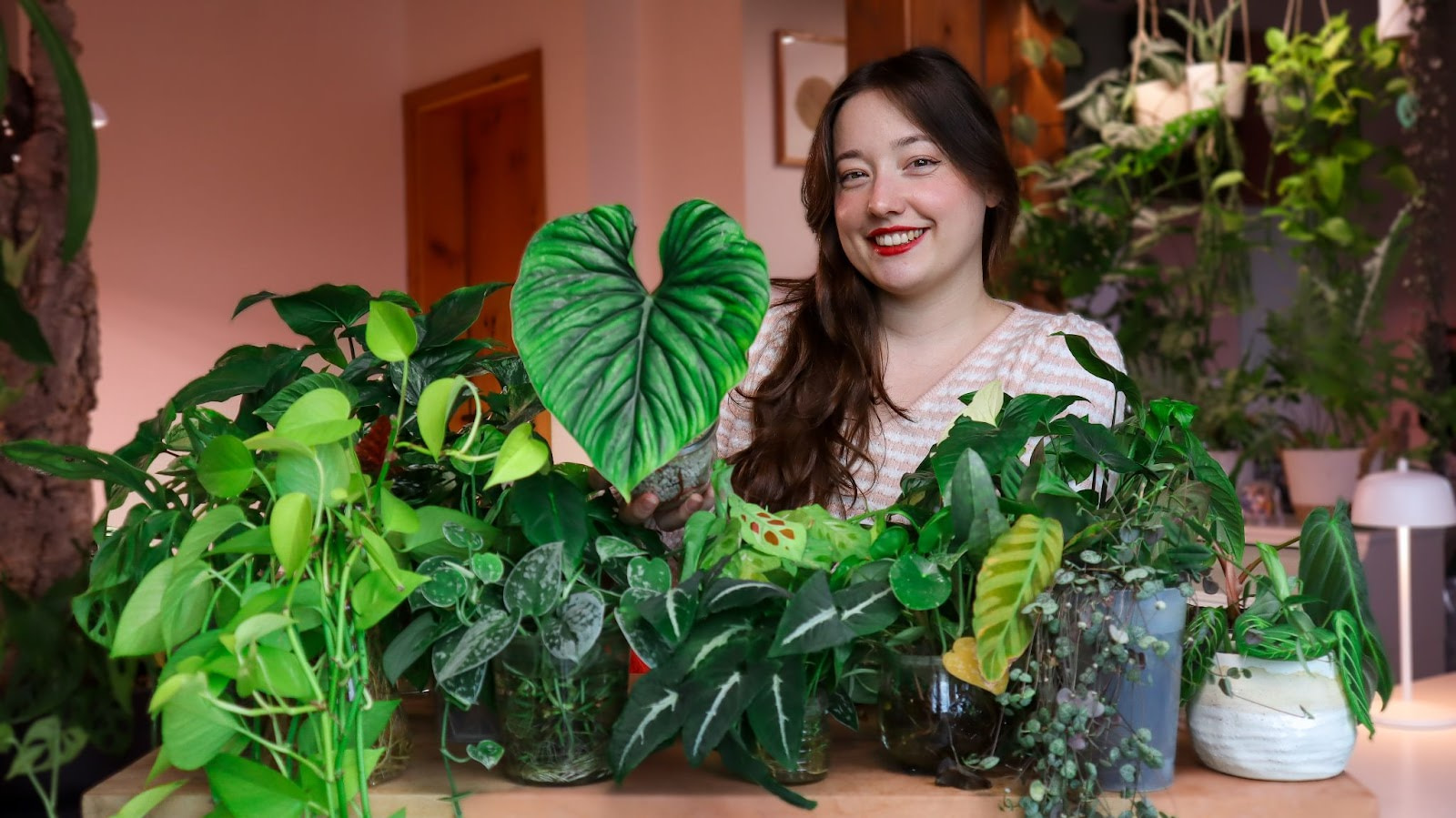 Kristina Chajdova with her plants - how to sell plants online from home