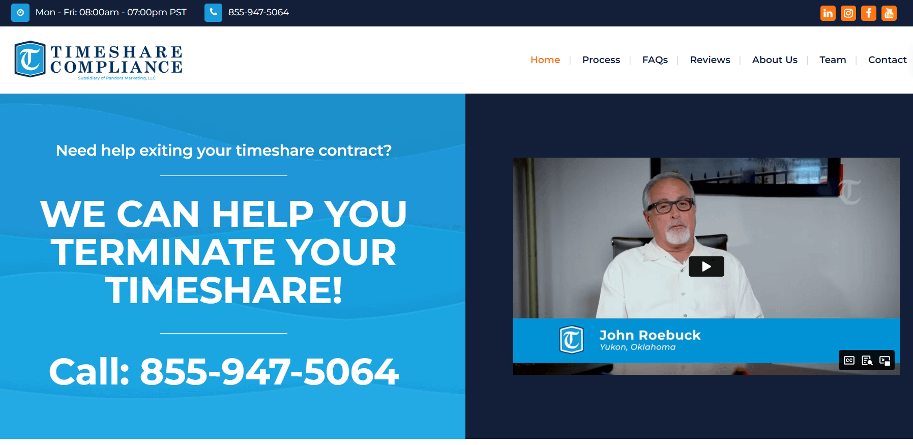 Timeshare Compliance homepage