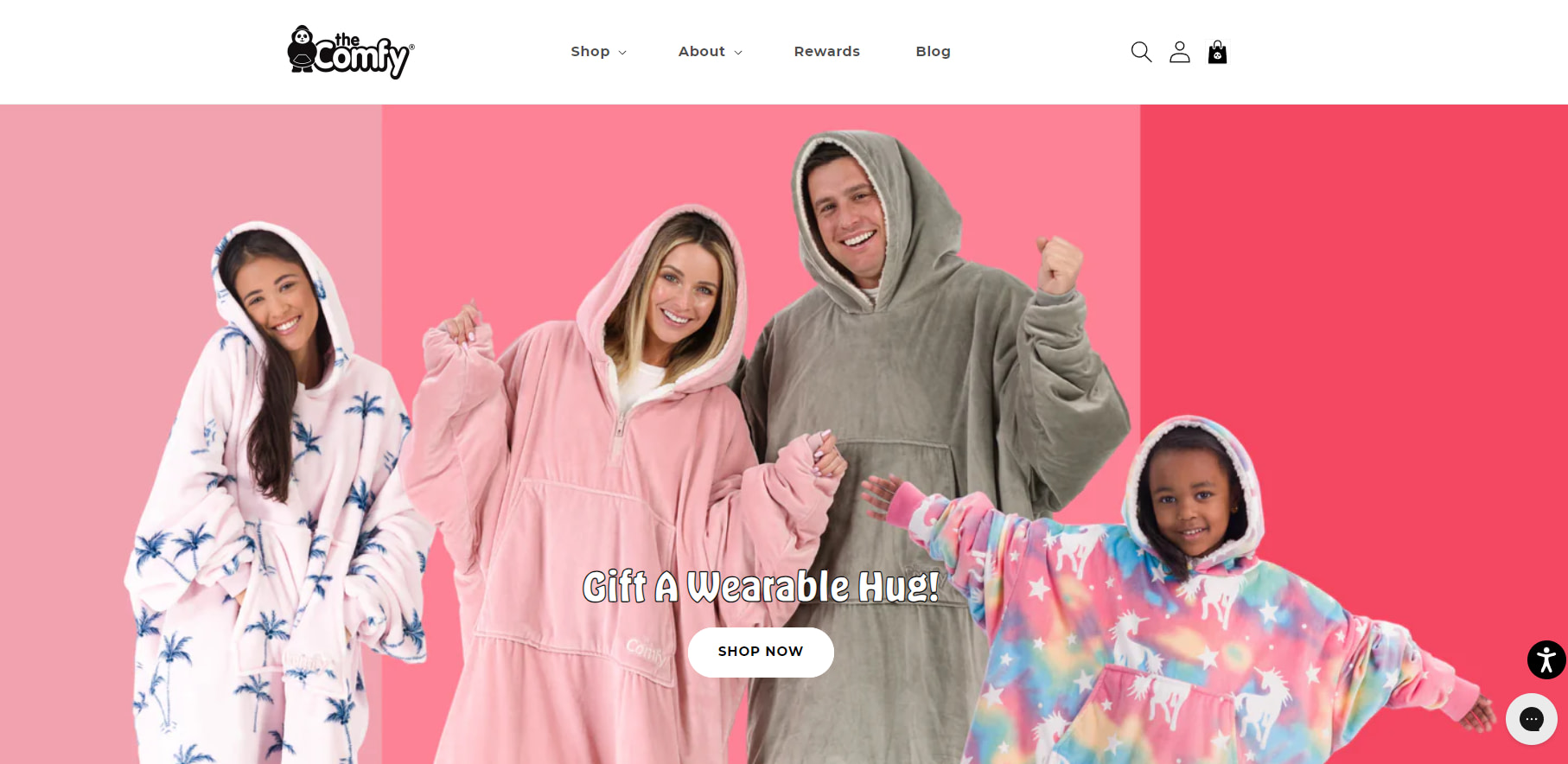Best Shark Tank Products: Comfy homepage