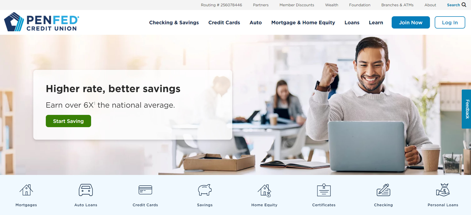 PenFed Credit Union Homepage